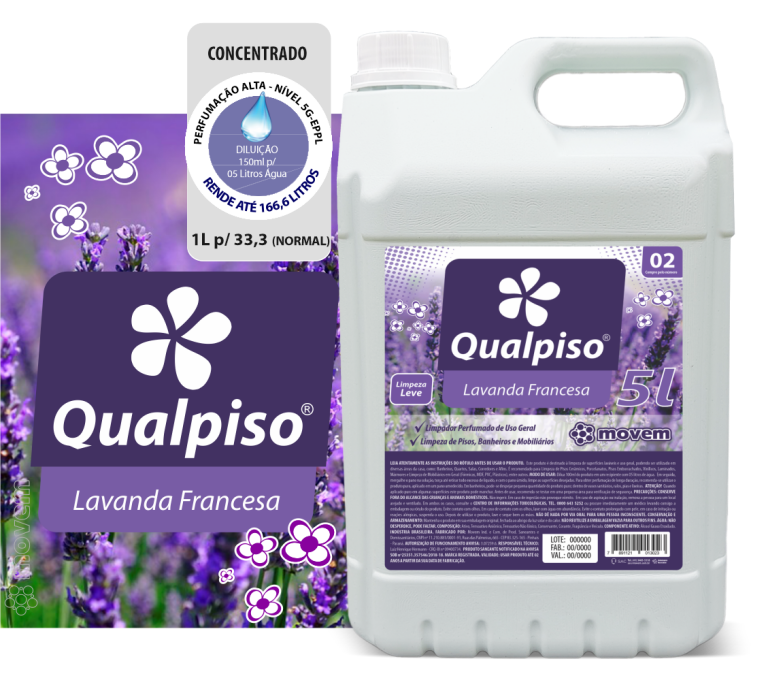 1302 - Limpador Perfumado Qualpiso Movem Lavanda Francesa 05 Litros - PNG