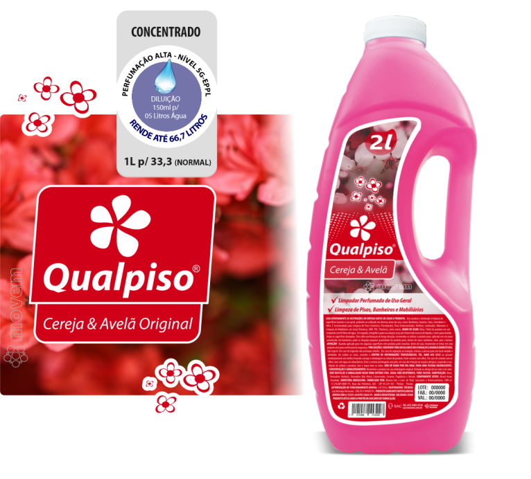 1322 - Limpador Perfumado Qualpiso Movem Cereja & Avelã 02 Litros - PNG